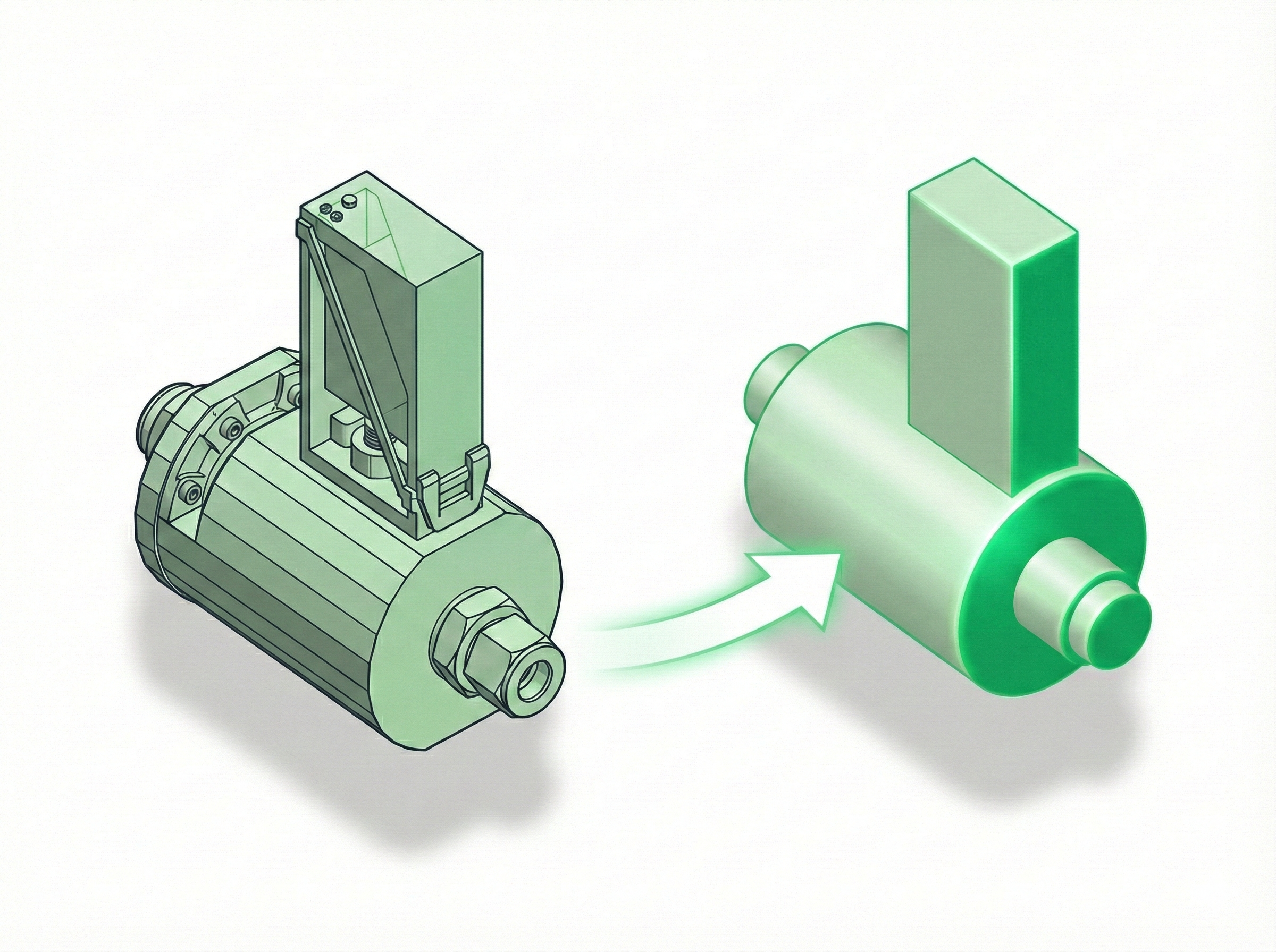 3D CAD model: wireframe to solid — simplify and analyze in the browser